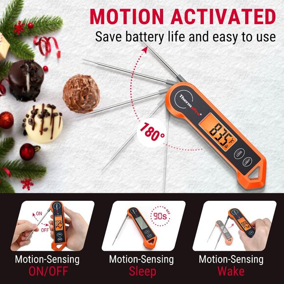 Digital Meat Thermometer with Backlit Display | Instant Read for BBQ, Grill - Picture 5 of 9